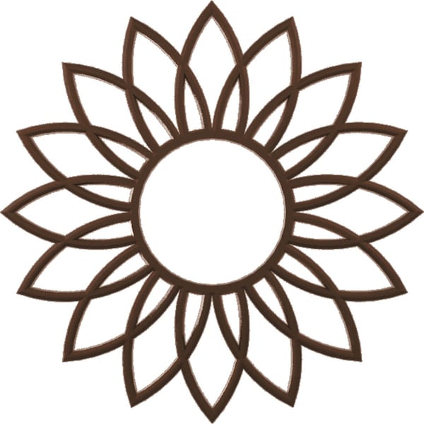 Ekena Millwork Daisy Architectural Grade PVC Pierced Ceiling Medallion, Copper, 28"OD x 9 3/4"ID x 3/4"P CMPP28DASCO - main